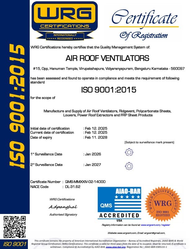 ISO Certificate
