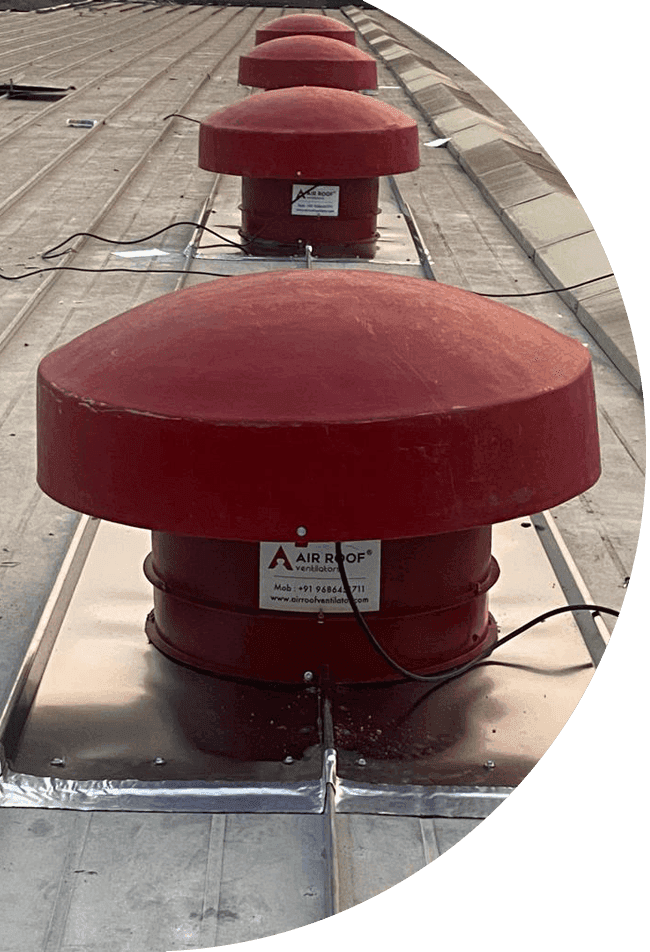 ARV Turbo Ventilator with Polycarbonate Base Plate showing precise leak-proof roof profile installation